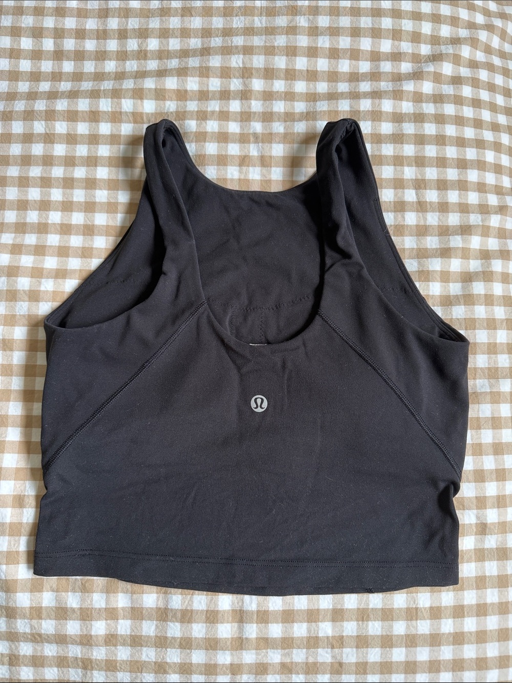 lululemon athletica Black Crop Sports Tank